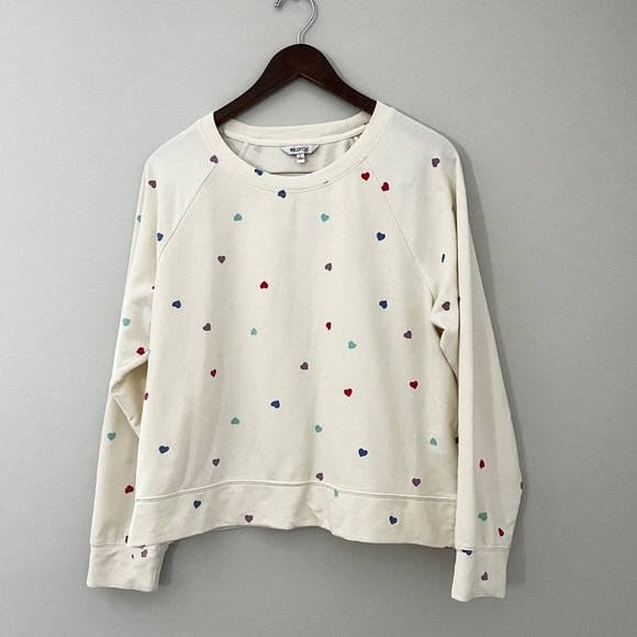Wildfox Oatmeal Mini Hearts Sweatshirt - Picture 2 of 7